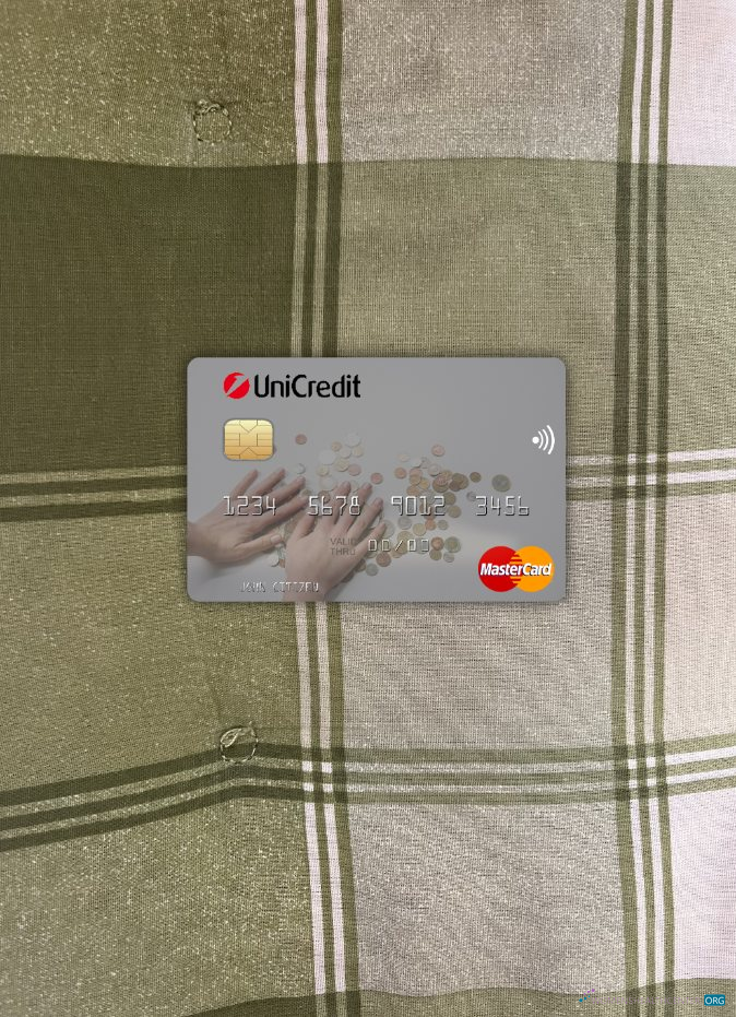Download Italy UniCredit Bank mastercard photolook front Photoshop template